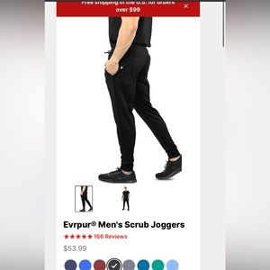 Mens 33 inch inseam scrubs NWT